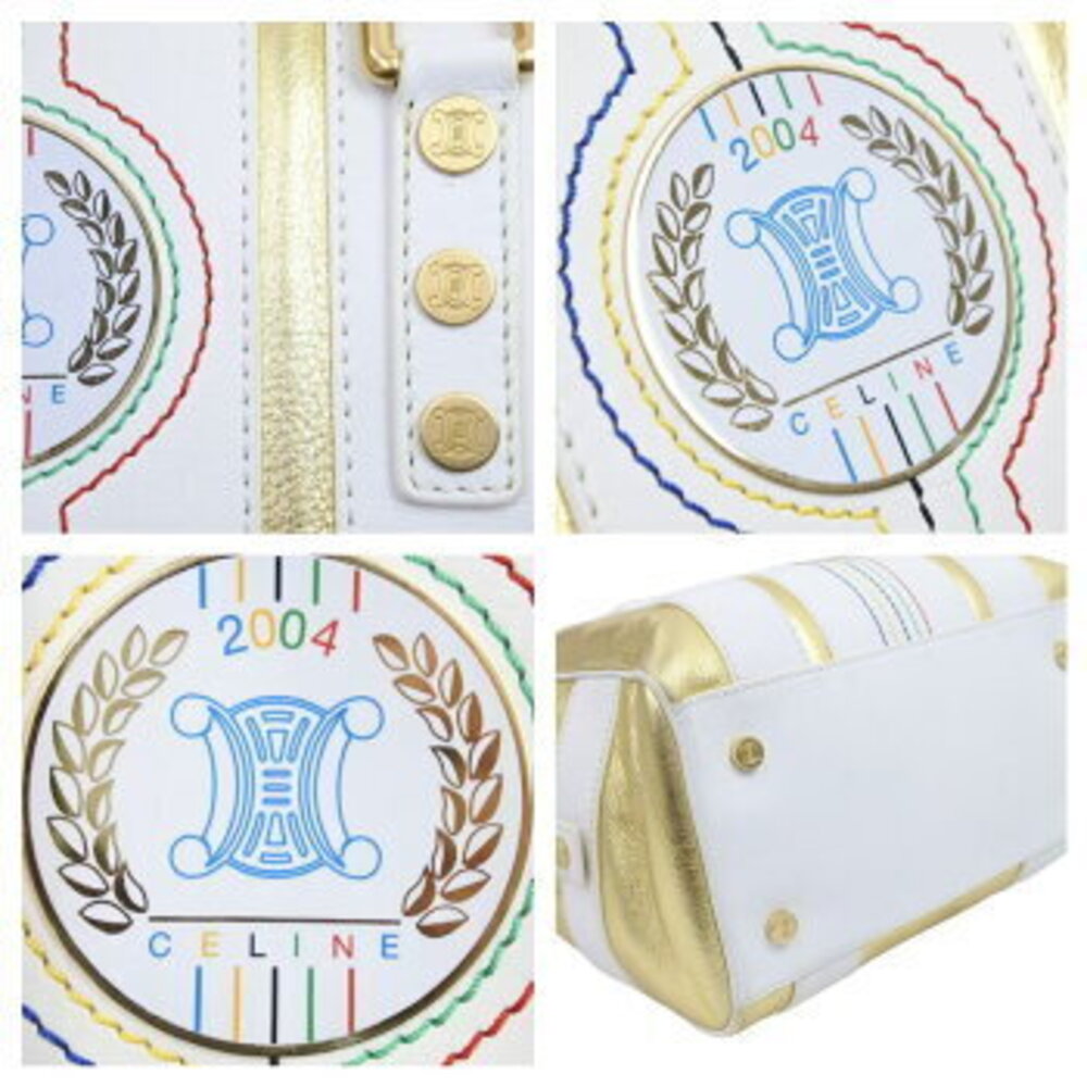 Celine Macadam Gold White Handbag Athens Olympics Limited Edition Bag - Picture 5 of 7